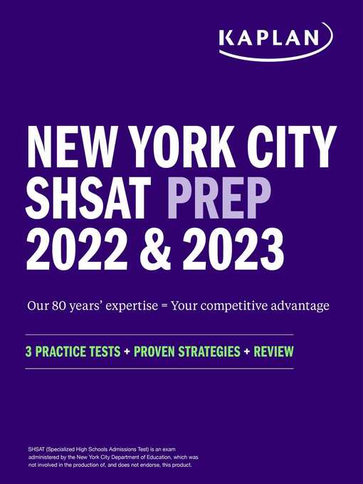 Title details for New York City SHSAT Prep 2022 & 2023 by Kaplan Test Prep - Wait list